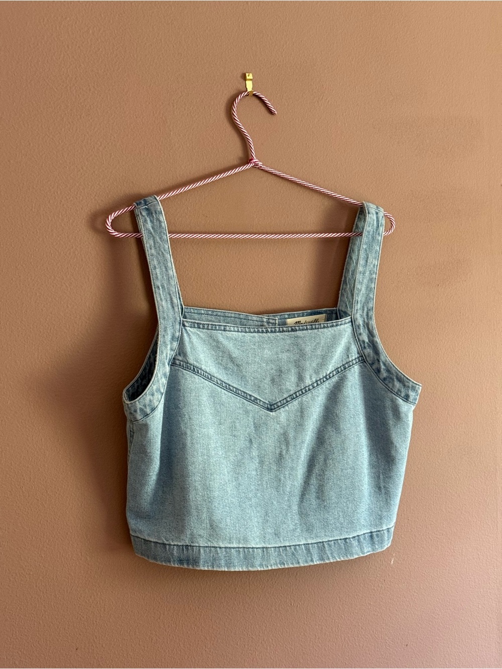 Madewell Light Blue Denim Crop Tank - Picture 3 of 5